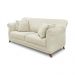 Sofá Decorativo 200cm 3 Lugares com 4 Almofadas Armstrong Veludo Bege G63 - Gran Belo