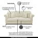 Sofá Decorativo 200cm 3 Lugares com 4 Almofadas Armstrong Veludo Bege G63 - Gran Belo