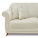 Sofá Decorativo 200cm 3 Lugares com 4 Almofadas Armstrong Veludo Bege G63 - Gran Belo