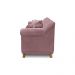 Sofá Decorativo 200cm 3 Lugares com 4 Almofadas Armstrong Veludo Lilás G63 - Gran Belo