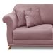 Sofá Decorativo 200cm 3 Lugares com 4 Almofadas Armstrong Veludo Lilás G63 - Gran Belo