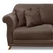 Sofá Decorativo 200cm 3 Lugares com 4 Almofadas Armstrong Veludo Marrom G63 - Gran Belo