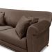 Sofá Decorativo 200cm 3 Lugares com 4 Almofadas Armstrong Veludo Marrom G63 - Gran Belo