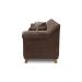 Sofá Decorativo 200cm 3 Lugares com 4 Almofadas Armstrong Veludo Marrom G63 - Gran Belo