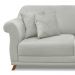 Sofá Decorativo 200cm 3 Lugares com 4 Almofadas Armstrong Veludo Prata G63 - Gran Belo