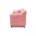 Sofá Decorativo 200cm 3 Lugares com 4 Almofadas Armstrong Veludo Rosa G63 - Gran Belo