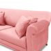 Sofá Decorativo 200cm 3 Lugares com 4 Almofadas Armstrong Veludo Rosa G63 - Gran Belo