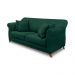 Sofá Decorativo 200cm 3 Lugares com 4 Almofadas Armstrong Veludo Verde Floresta G63 - Gran Belo