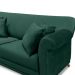 Sofá Decorativo 200cm 3 Lugares com 4 Almofadas Armstrong Veludo Verde Floresta G63 - Gran Belo