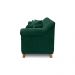 Sofá Decorativo 200cm 3 Lugares com 4 Almofadas Armstrong Veludo Verde Floresta G63 - Gran Belo