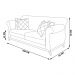 Sofá Decorativo 220cm 3 Lugares com 4 Almofadas Armstrong Suede Cinza G63 - Gran Belo