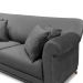 Sofá Decorativo 220cm 3 Lugares com 4 Almofadas Armstrong Suede Cinza G63 - Gran Belo