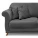 Sofá Decorativo 220cm 3 Lugares com 4 Almofadas Armstrong Suede Cinza G63 - Gran Belo