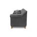 Sofá Decorativo 220cm 3 Lugares com 4 Almofadas Armstrong Suede Cinza G63 - Gran Belo