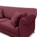 Sofá Decorativo 220cm 3 Lugares com 4 Almofadas Armstrong Veludo Vinho G63 - Gran Belo