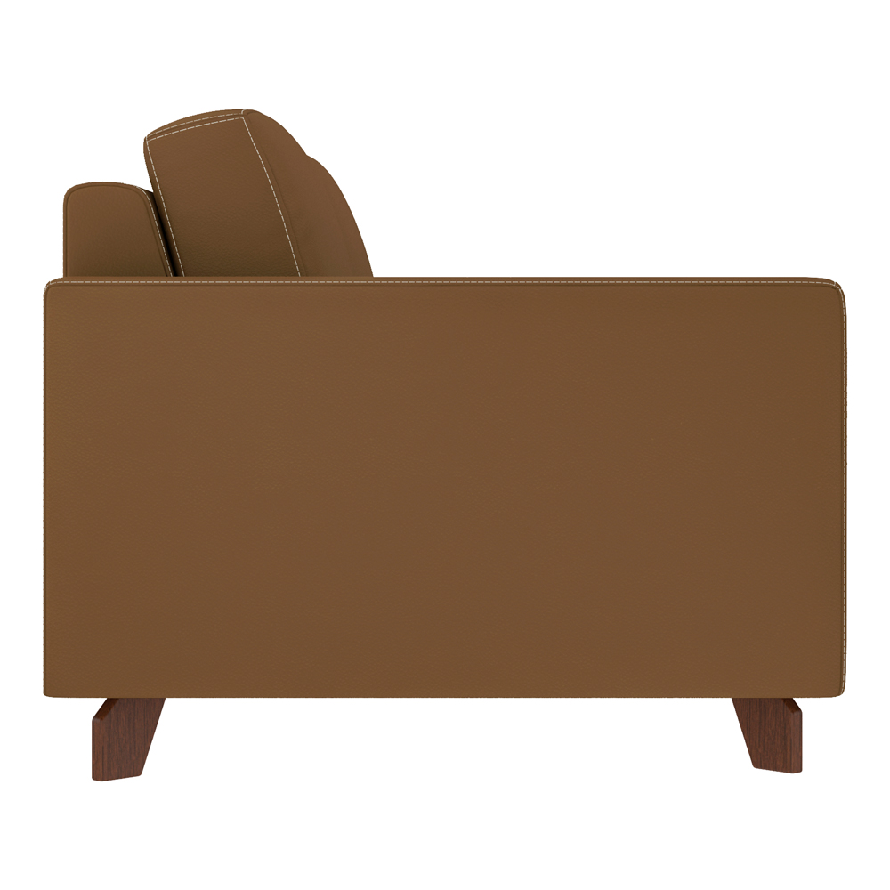 Sofá Decorativo 280cm Moscou Couro Caramelo G52 - Gran Belo