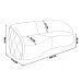Sofá Decorativo 288cm com Almofadas Redondas Clarke Linho Chumbo G45 - Gran Belo