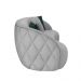 Sofá Decorativo 288cm com Almofadas Redondas Clarke Linho Cinza G45 - Gran Belo
