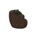 Sofá Decorativo 288cm com Almofadas Redondas Clarke PU Marrom G45 - Gran Belo