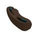 Sofá Decorativo 288cm com Almofadas Redondas Clarke PU Marrom G45 - Gran Belo