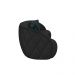 Sofá Decorativo 288cm com Almofadas Redondas Clarke PU Preto G45 - Gran Belo