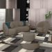Sofá Decorativo 288cm com Almofadas Redondas Clarke Veludo Bege G45 - Gran Belo