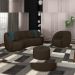 Sofá Decorativo 288cm com Almofadas Redondas Clarke Veludo Marrom G45 - Gran Belo