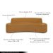 Sofá Decorativo 3 Lugares 180cm Bélgica Curvo PU Caramelo G15 - Gran Belo