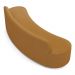 Sofá Decorativo 3 Lugares 180cm Bélgica Curvo PU Caramelo G15 - Gran Belo