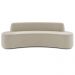 Sofá Decorativo 3 Lugares 180cm Bélgica Curvo Veludo Creme G15 - Gran Belo