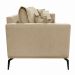 Sofá Decorativo 3 Lugares 200cm Pés em Aço Stagno Linho Bege G63 - Gran Belo