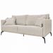 Sofá Decorativo 3 Lugares 200cm Pés em Aço Stagno Linho Off White Rústico G63 - Gran Belo