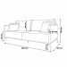 Sofá Decorativo 3 Lugares 200cm Pés em Aço Stagno Linho Off White Rústico G63 - Gran Belo