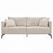 Sofá Decorativo 3 Lugares 200cm Pés em Aço Stagno Linho Off White Rústico G63 - Gran Belo