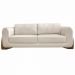Sofá Decorativo 3 Lugares 200cm Pés em Madeira Buzz Linho Off White Rústico G63 - Gran Belo