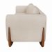 Sofá Decorativo 3 Lugares 200cm Pés em Madeira Buzz Linho Off White Rústico G63 - Gran Belo