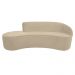 Sofá Decorativo 3 Lugares 210cm Abby Encosto Direito Curvo Veludo Creme G15 - Gran Belo