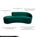 Sofá Decorativo 3 Lugares 210cm Abby Encosto Direito Curvo Veludo Verde G15 - Gran Belo
