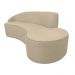 Sofá Decorativo 3 Lugares 210cm Abby Encosto Esquerdo Curvo Veludo Creme G15 - Gran Belo