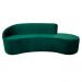 Sofá Decorativo 3 Lugares 210cm Abby Encosto Esquerdo Curvo Veludo Verde G15 - Gran Belo