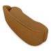 Sofá Decorativo 3 Lugares 210cm Joel Curvo com Encosto PU Caramelo G15 - Gran Belo