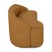 Sofá Decorativo 3 Lugares 210cm Joel Curvo com Encosto PU Caramelo G15 - Gran Belo