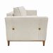 Sofá Decorativo 3 Lugares 210cm Pés em Madeira Tarantino Linho Off White Rústico G63 - Gran Belo