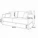 Sofá Decorativo 3 Lugares 220cm Pés em Aço Stagno Linho Off White Rústico G63 - Gran Belo