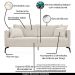 Sofá Decorativo 3 Lugares 220cm Pés em Aço Stagno Linho Pérola G63 - Gran Belo