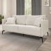 Sofá Decorativo 3 Lugares 220cm Pés em Aço Stagno Linho Pérola G63 - Gran Belo