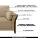Sofá Decorativo 3 Lugares 222cm Market Linho Bege G45 - Gran Belo