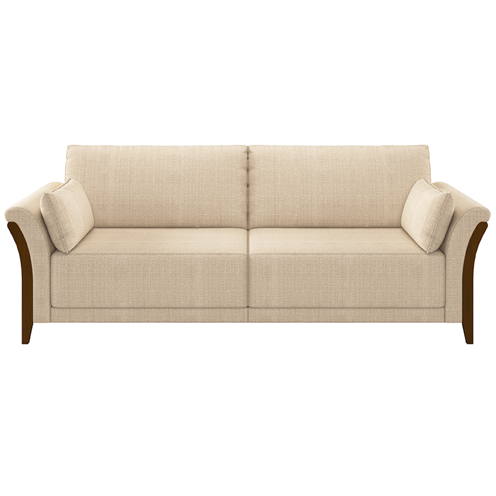 Sofá Decorativo 3 Lugares 222cm Market Linho Champagne G45 - Gran Belo