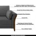 Sofá Decorativo 3 Lugares 222cm Market Linho Chumbo G45 - Gran Belo