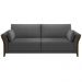 Sofá Decorativo 3 Lugares 222cm Market Linho Chumbo G45 - Gran Belo